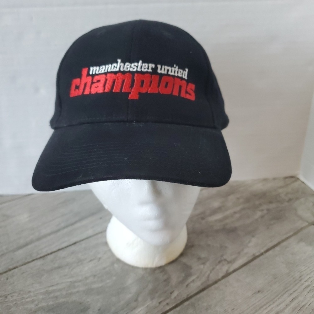 VTG Manchester United FC Champions 1999 Black Baseball Cap Hat Adjustable Adult